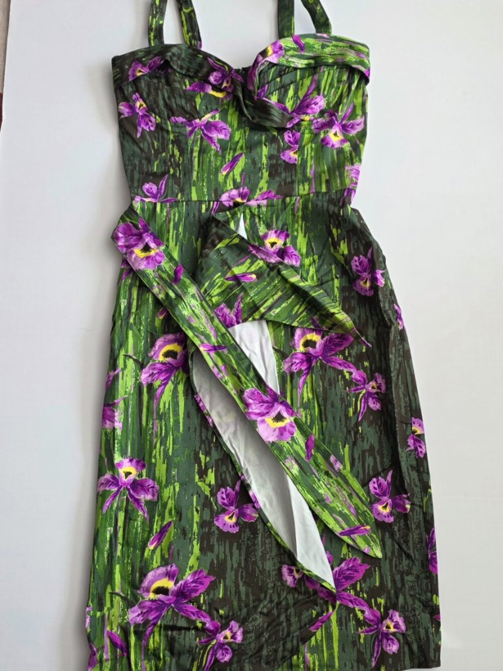 Eden Dress in Purple Orchid Print with Shawl XL NWT Rare! - Picture 3 of 5